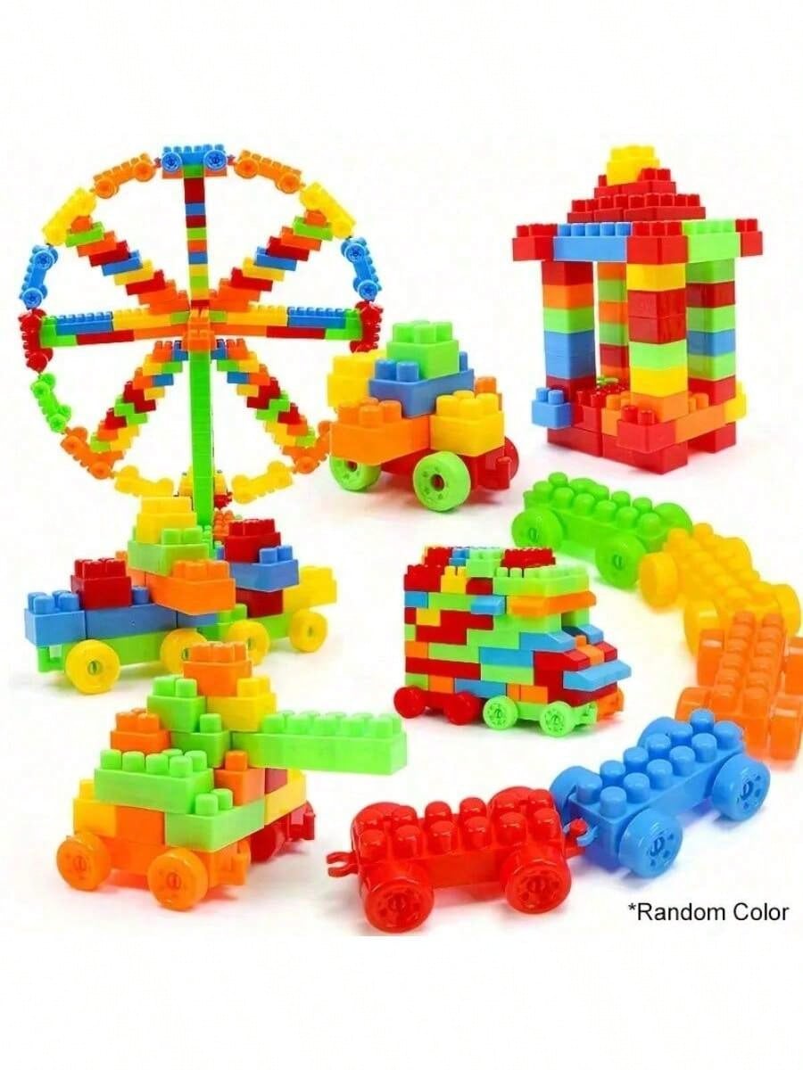 Interlocking Building Blocks Set, 100-440 Pieces of Colorful Medium-Sized DIY Bricks for Creative Construction Play and Birthday Christmas Gifts