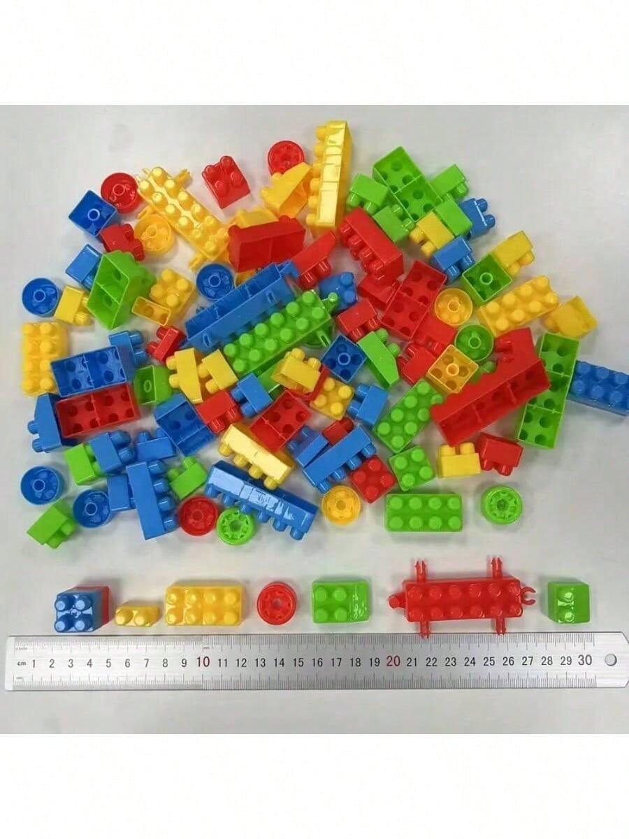 Interlocking Building Blocks Set, 100-440 Pieces of Colorful Medium-Sized DIY Bricks for Creative Construction Play and Birthday Christmas Gifts