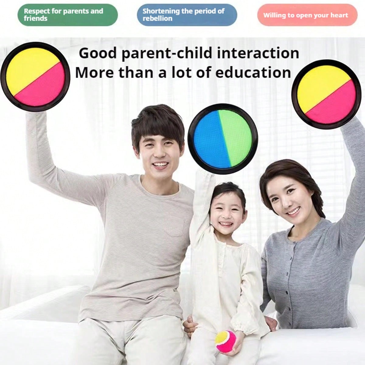 Suction Cup Ball Toy for Kids, Outdoor Toss and Catch Palm Racket Game for Parent-Child Backyard Play, Camping Activities and Party Gifts