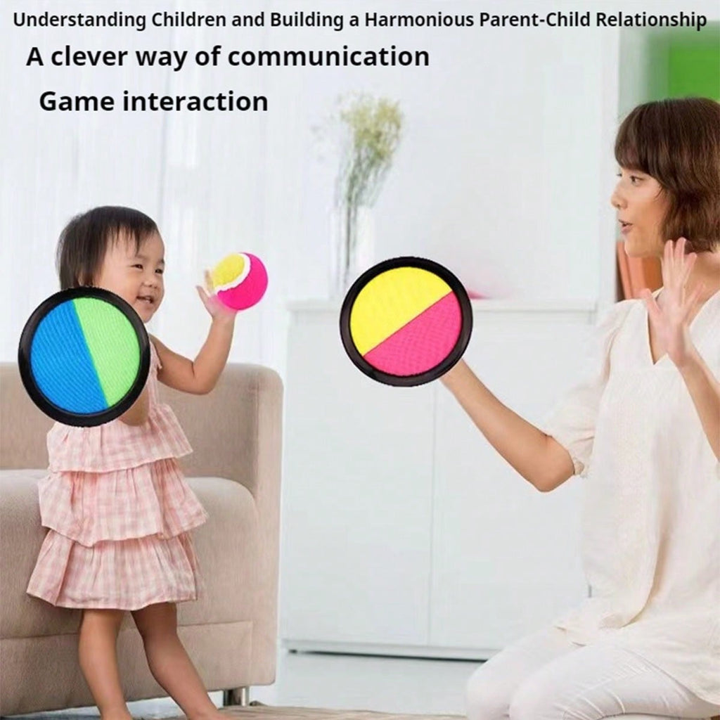Suction Cup Ball Toy for Kids, Outdoor Toss and Catch Palm Racket Game for Parent-Child Backyard Play, Camping Activities and Party Gifts