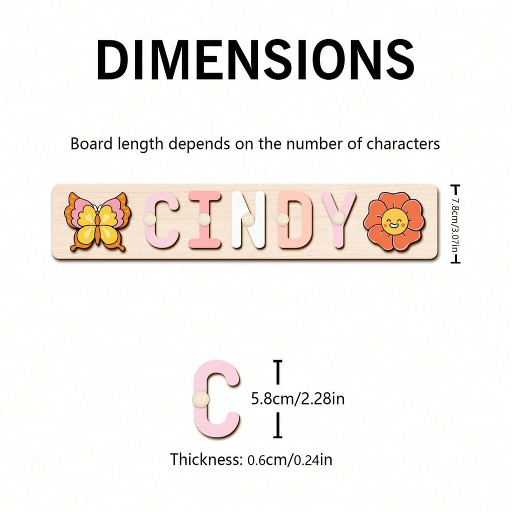 Personalized Name Puzzle Board with 3D Letters, Custom Name Matching Activity in Rainbow and Pastel Styles, Birthday and Easter Gift
