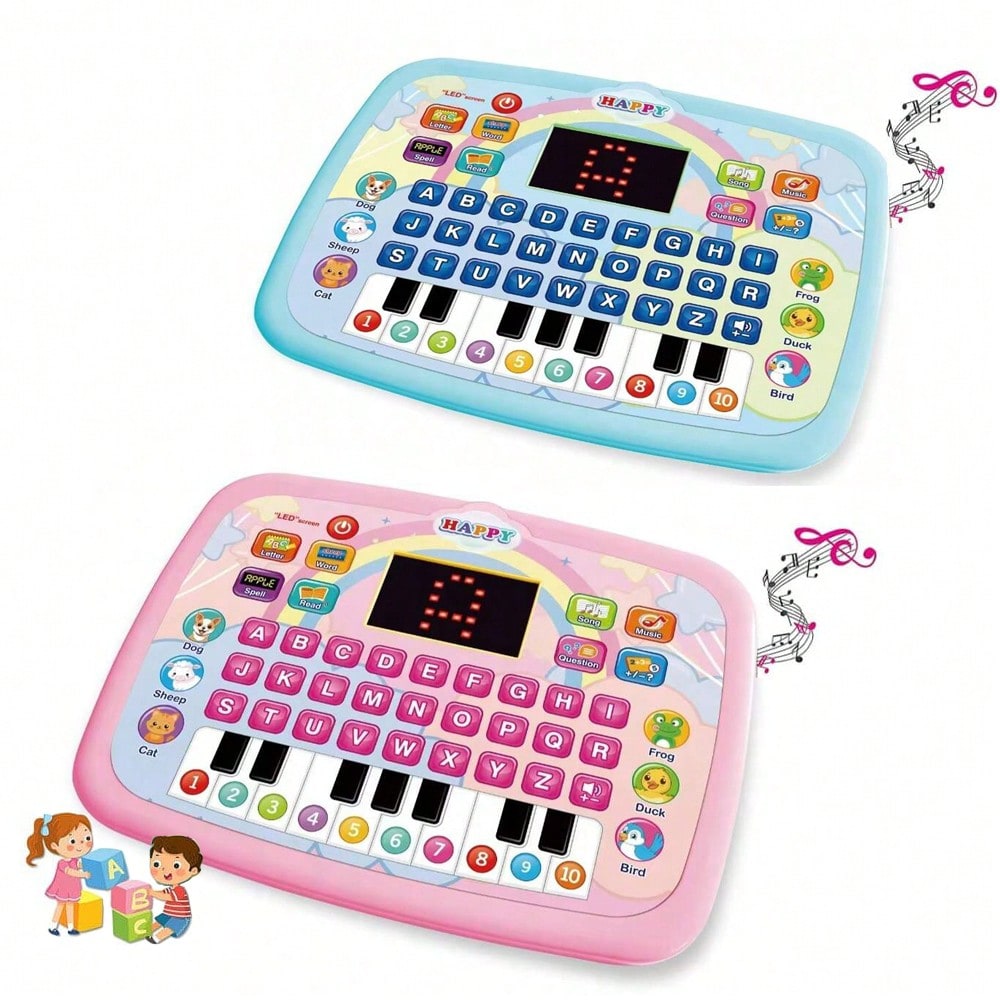 Preschool Learning Pad for Kids Ages 3+, Interactive Electronic Alphabet, Numbers, Words, Music and Math Toy for Home Activities and Educational Gifts
