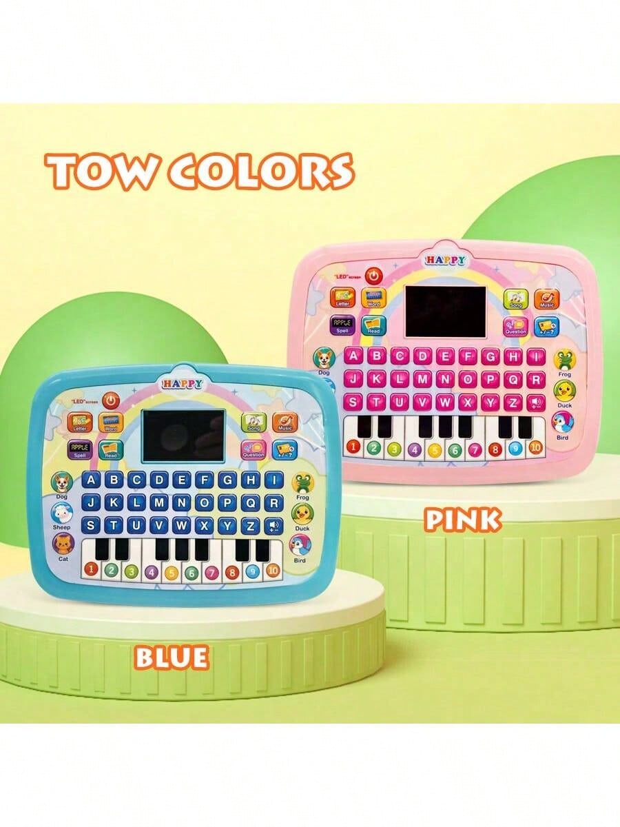 Preschool Learning Pad for Kids Ages 3+, Interactive Electronic Alphabet, Numbers, Words, Music and Math Toy for Home Activities and Educational Gifts