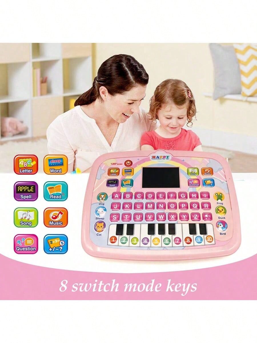 Preschool Learning Pad for Kids Ages 3+, Interactive Electronic Alphabet, Numbers, Words, Music and Math Toy for Home Activities and Educational Gifts