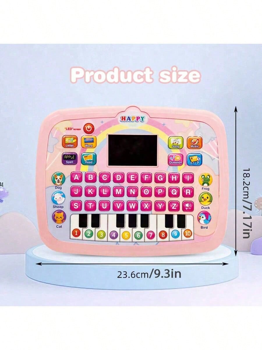 Preschool Learning Pad for Kids Ages 3+, Interactive Electronic Alphabet, Numbers, Words, Music and Math Toy for Home Activities and Educational Gifts