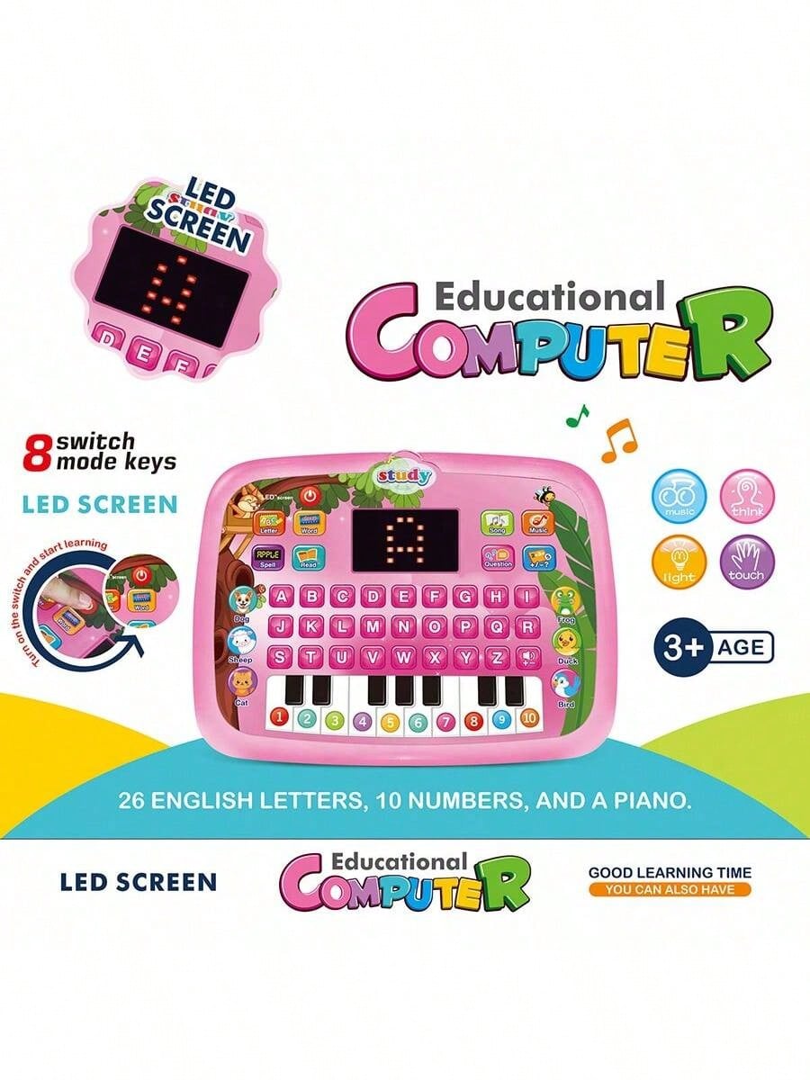 Preschool Learning Pad for Kids Ages 3+, Interactive Electronic Alphabet, Numbers, Words, Music and Math Toy for Home Activities and Educational Gifts