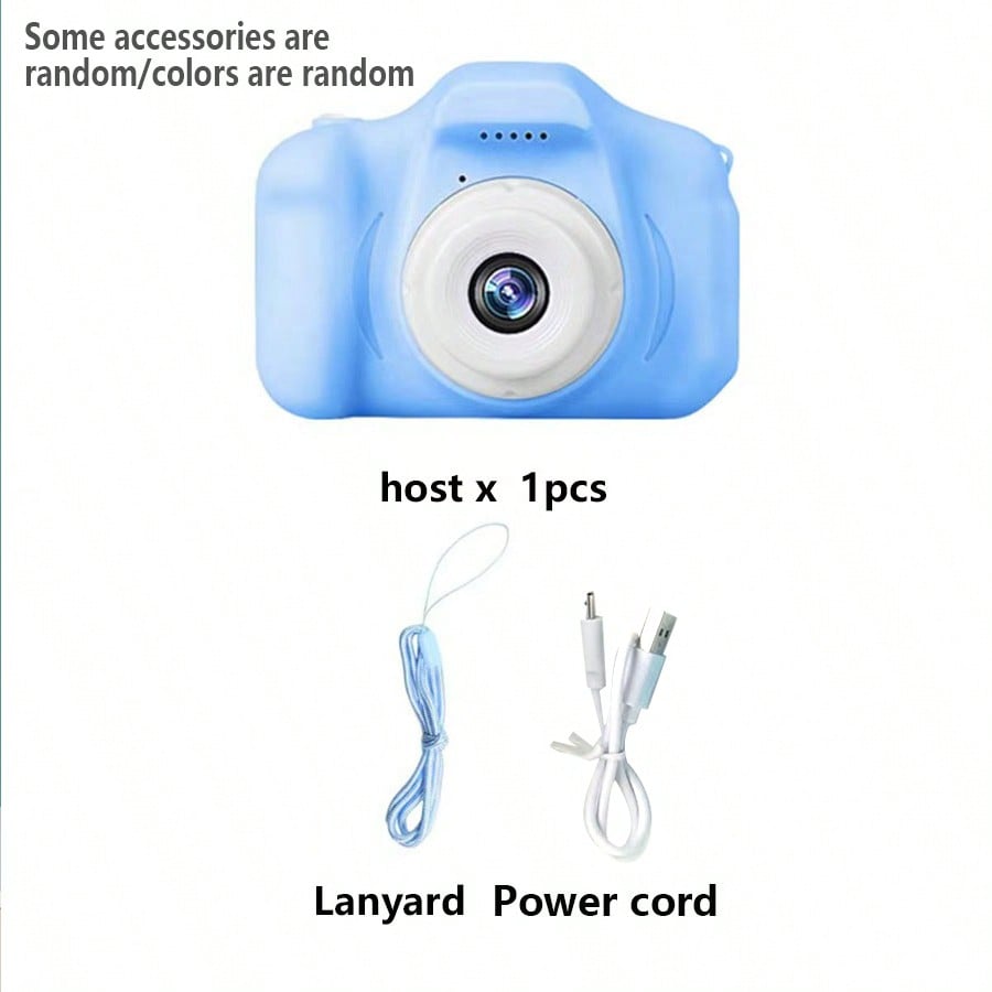 Kids Digital Selfie Camera with Video Recording and USB Charging, Children's Photography Camera in Blue or Pink for Birthday and Holiday Gifts