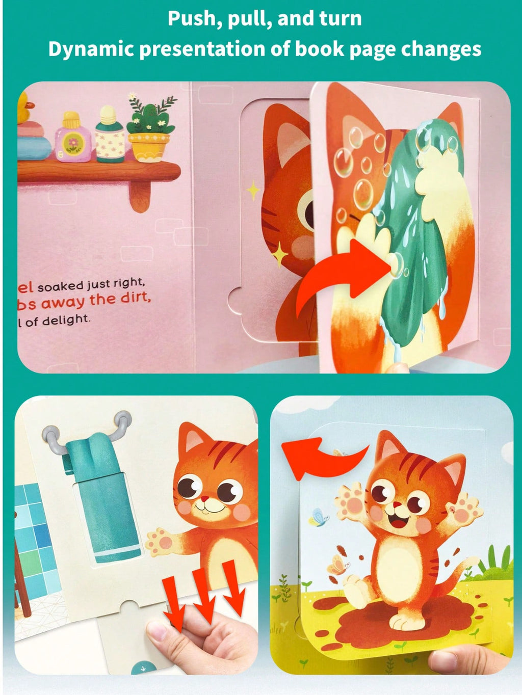 Lift-the-Flap Animal Story Book for Kids Ages 3-6, Daily Routine Picture Book for Preschool Reading, Bedtime and Quiet Travel Activities