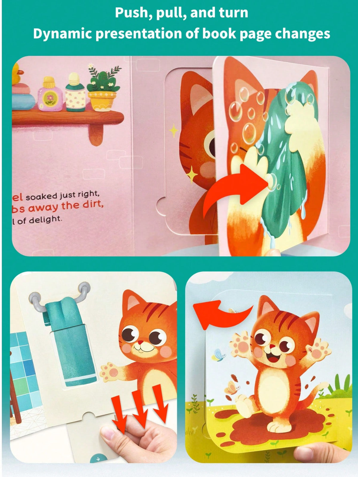 Lift-the-Flap Animal Story Book for Kids Ages 3-6, Daily Routine Picture Book for Preschool Reading, Bedtime and Quiet Travel Activities