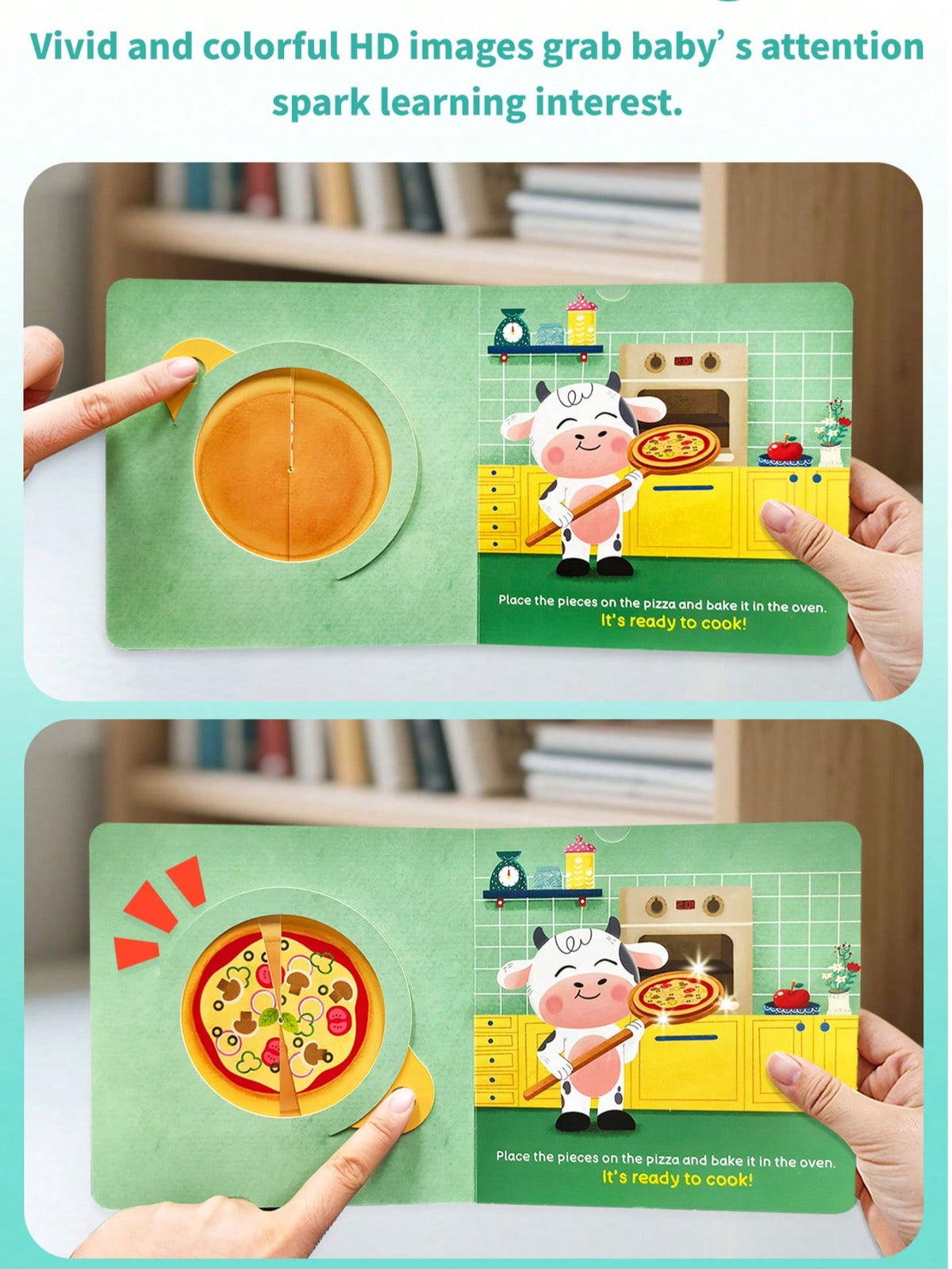 Lift-the-Flap Animal Story Book for Kids Ages 3-6, Daily Routine Picture Book for Preschool Reading, Bedtime and Quiet Travel Activities