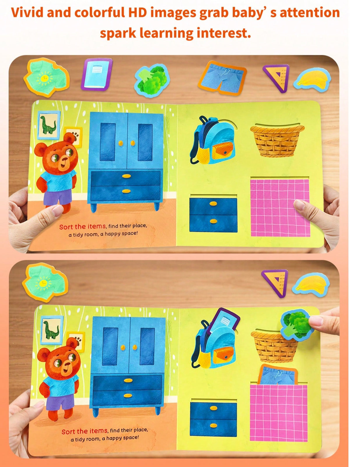 Lift-the-Flap Animal Story Book for Kids Ages 3-6, Daily Routine Picture Book for Preschool Reading, Bedtime and Quiet Travel Activities