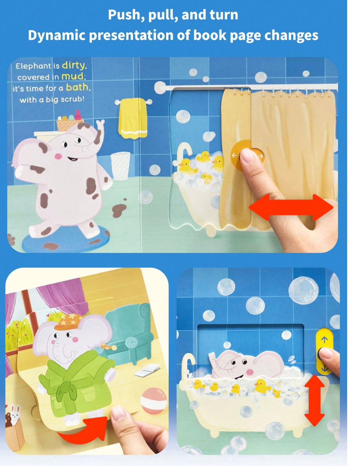 Lift-the-Flap Animal Story Book for Kids Ages 3-6, Daily Routine Picture Book for Preschool Reading, Bedtime and Quiet Travel Activities