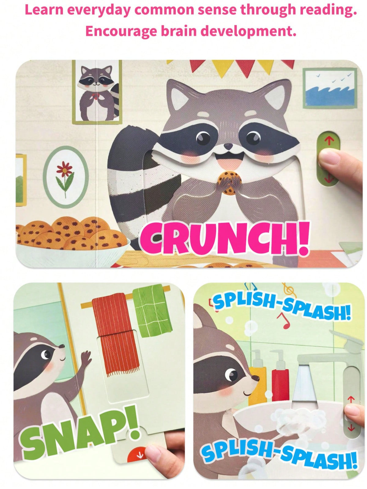 Lift-the-Flap Animal Story Book for Kids Ages 3-6, Daily Routine Picture Book for Preschool Reading, Bedtime and Quiet Travel Activities