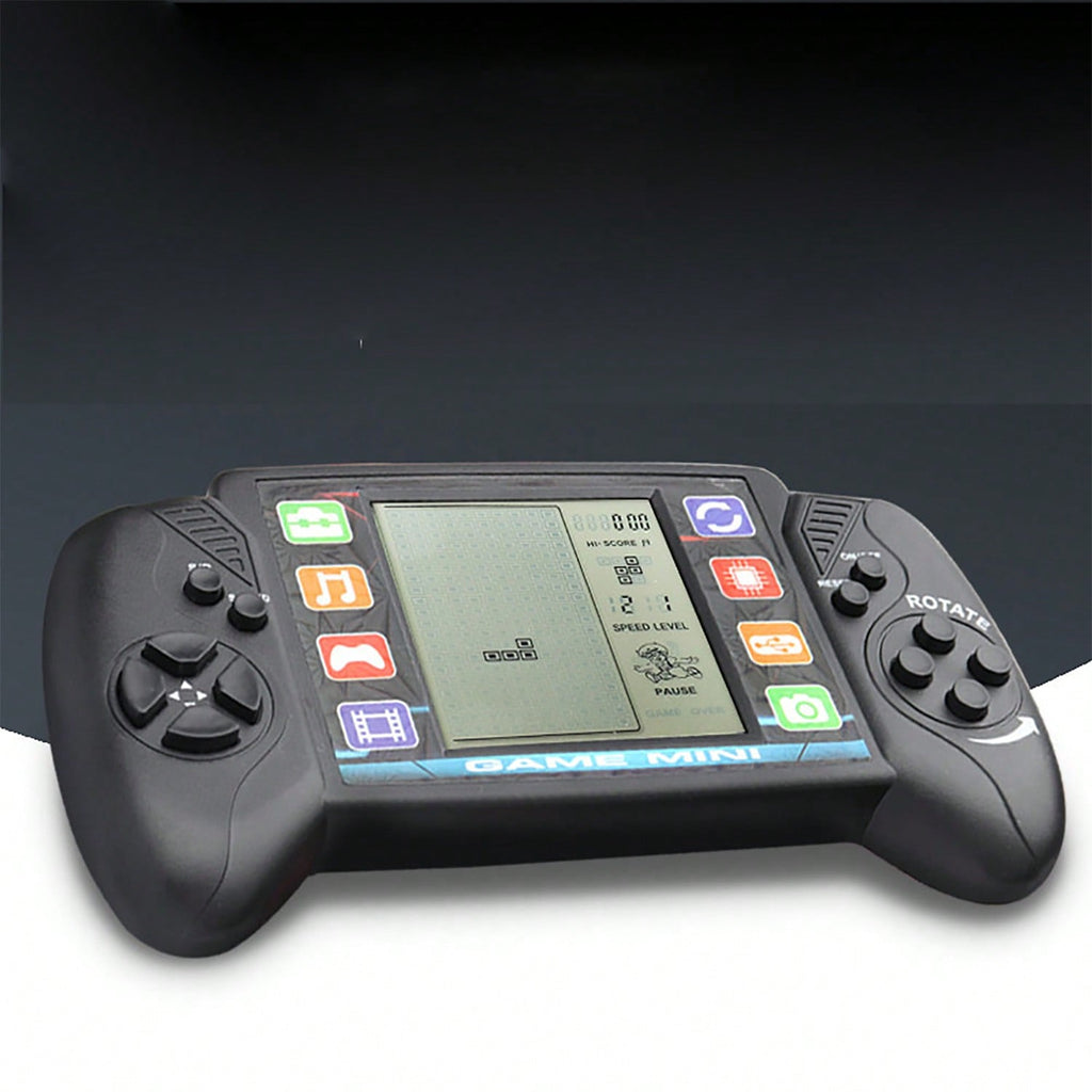 23-in-1 Retro Handheld Game Console for Kids with Large Screen, 2 AA Battery Powered Classic Gaming Toy in Yellow or Black, Gift Idea