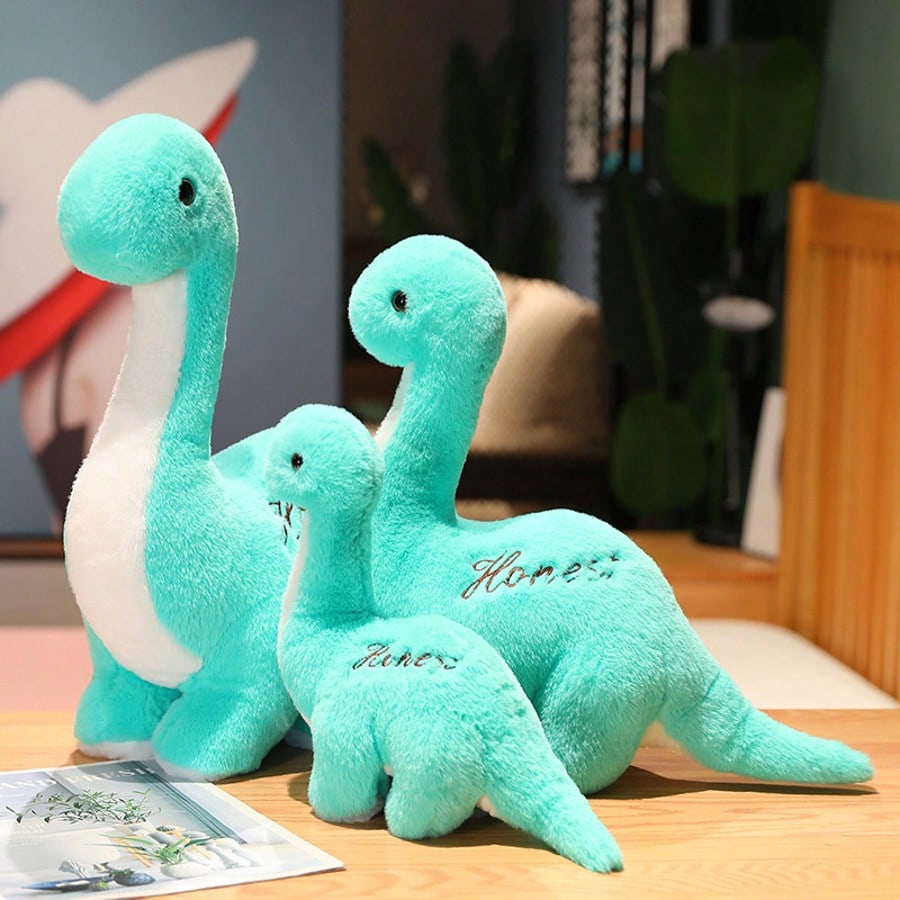 Dinosaur Plush Pillow with Soft Shaggy Texture, Colorful T-Rex, Stegosaurus & Triceratops Stuffed Animal Options for Gifts and Sofa Decor