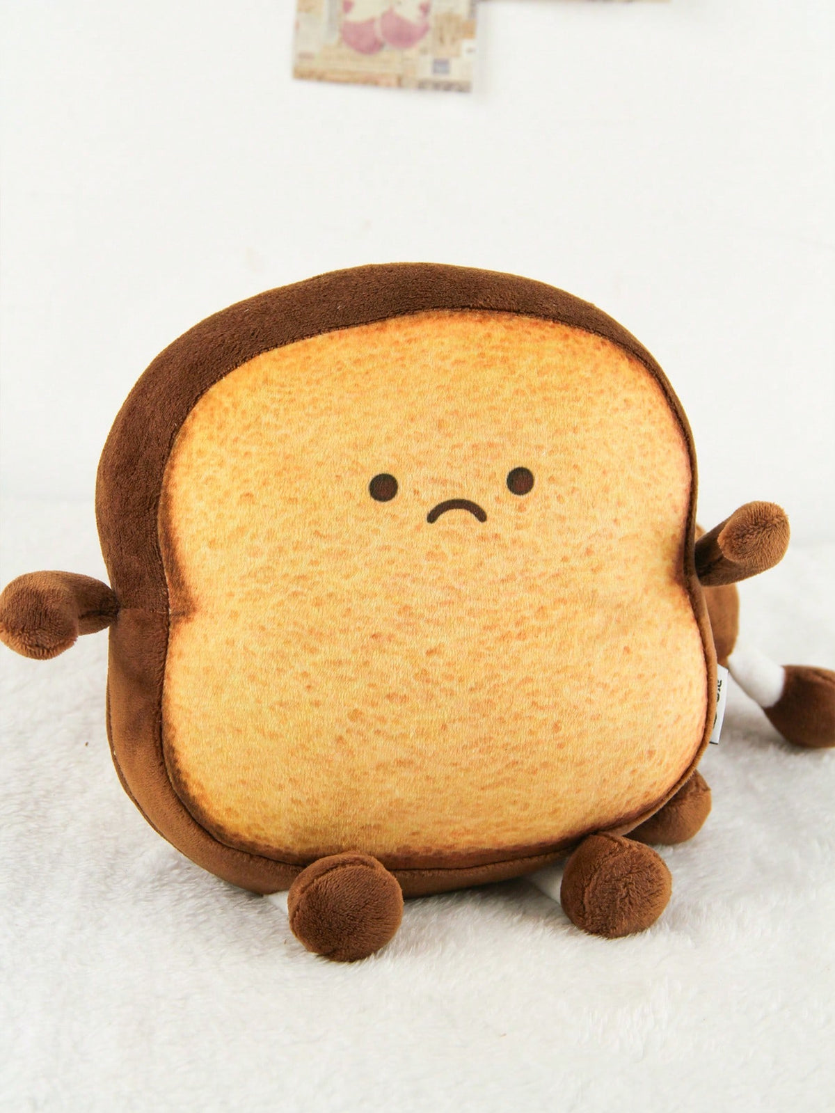 Toast Bread Plush Pillow, 22cm Cute Food Stuffed Doll and Decorative Sofa Cushion for Cozy Home Decor, Birthday and Holiday Gifts