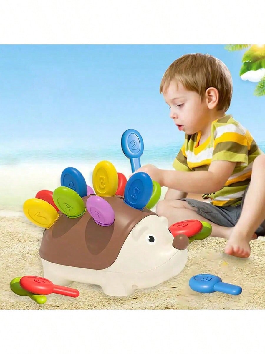 Hedgehog Fine Motor Toy for Toddlers, Montessori-Inspired Counting and Sorting Learning Set for Hands-On Puzzle Play and Early Math Activities