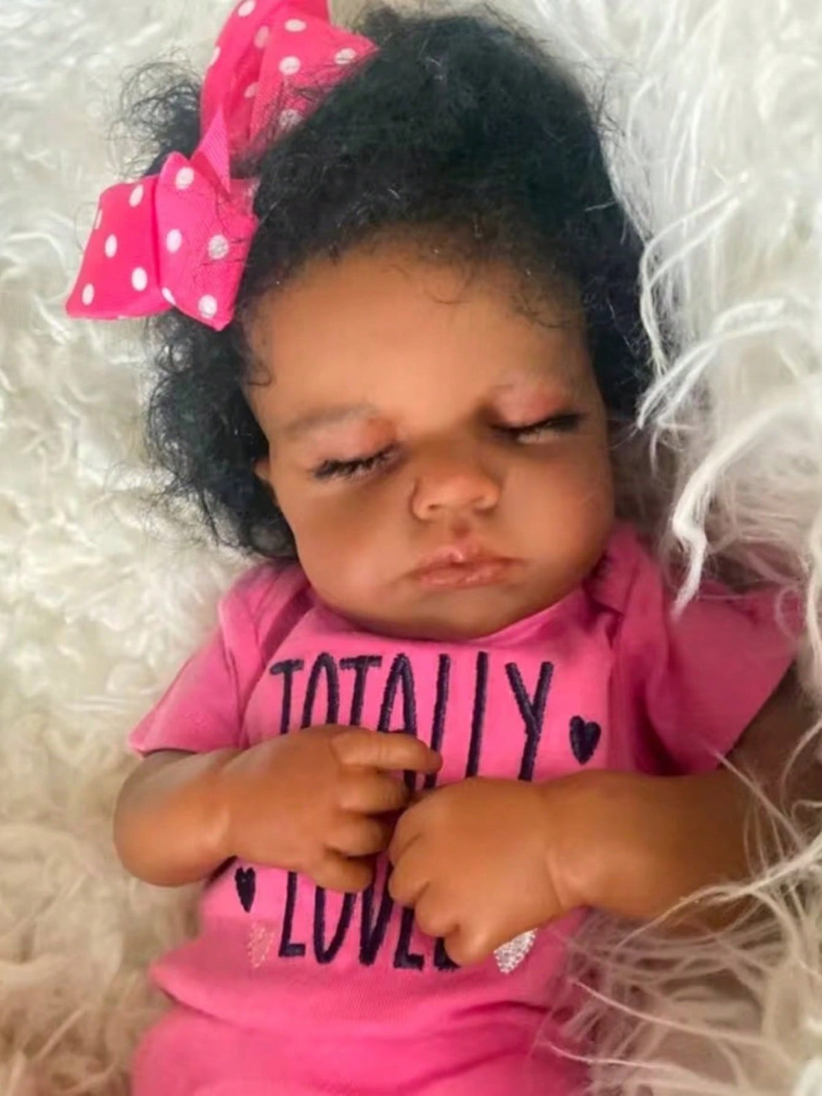 Black Reborn Baby Doll 20 Inch, Lifelike Newborn with Soft Cloth Body, Handmade Art Doll for Pretend Care Play and Gifts for Kids Ages 3+