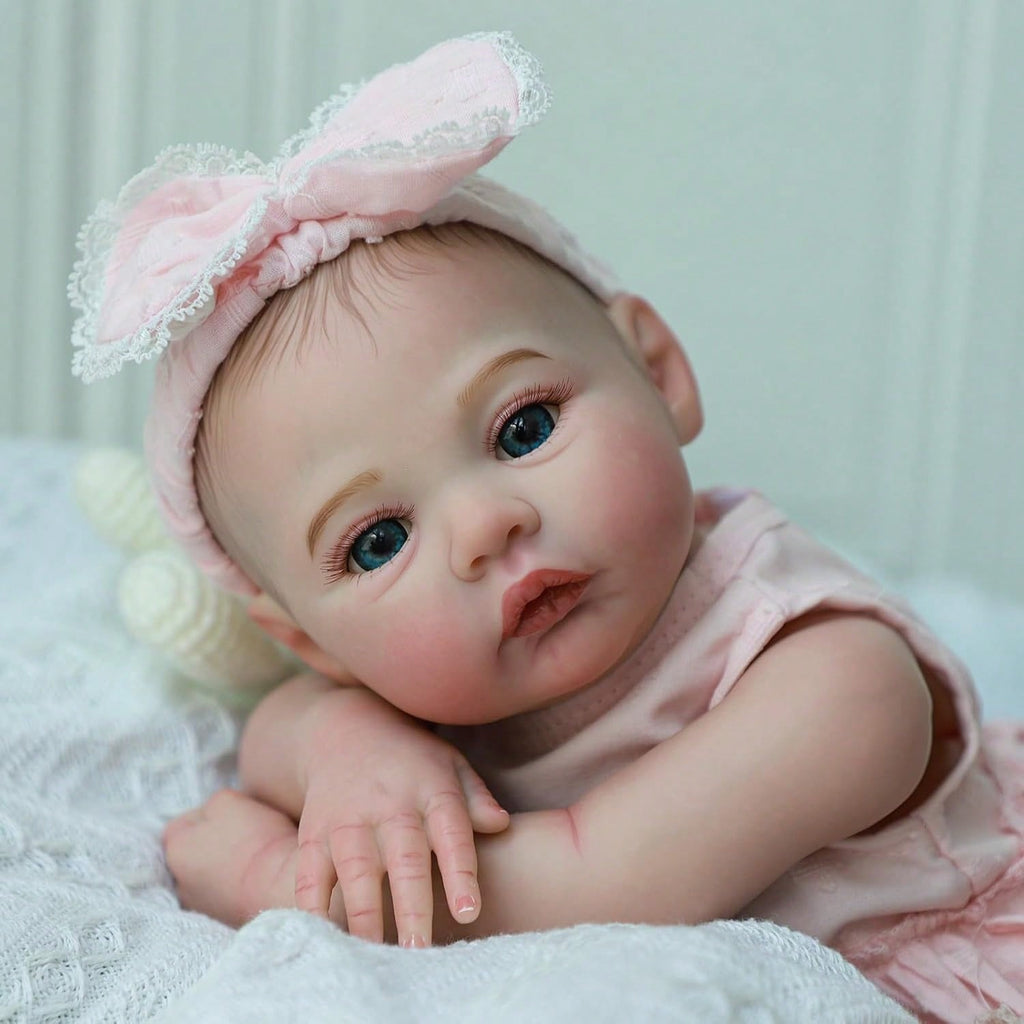 Reborn Girl Doll 20 Inch with Soft Weighted Body, Realistic Newborn Baby for Pretend Care Play, Birthday and Christmas Gift for Kids Ages 3+