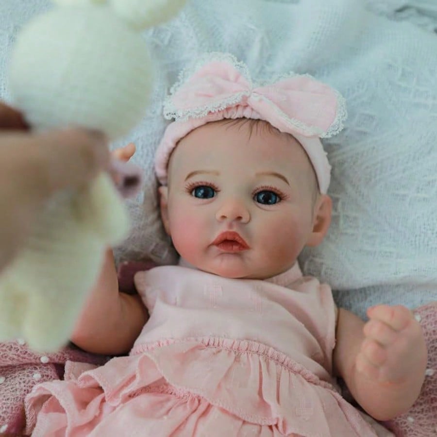 Reborn Girl Doll 20 Inch with Soft Weighted Body, Realistic Newborn Baby for Pretend Care Play, Birthday and Christmas Gift for Kids Ages 3+