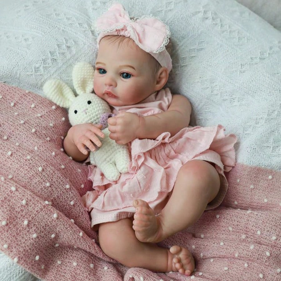 Reborn Girl Doll 20 Inch with Soft Weighted Body, Realistic Newborn Baby for Pretend Care Play, Birthday and Christmas Gift for Kids Ages 3+