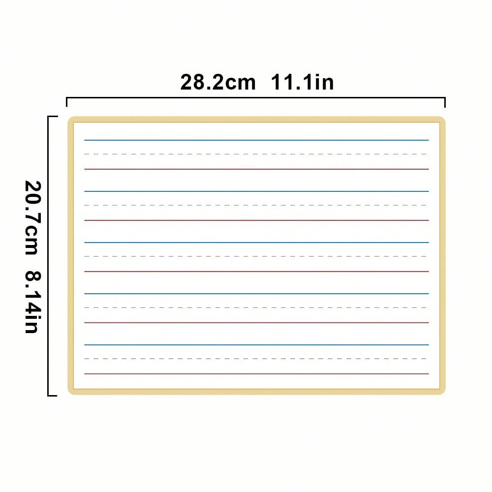 Handwriting Practice Boards for Kids, Double-Sided Dry Erase Lined Writing Cards for ABC Letters, Numbers and Sentences at Home or School