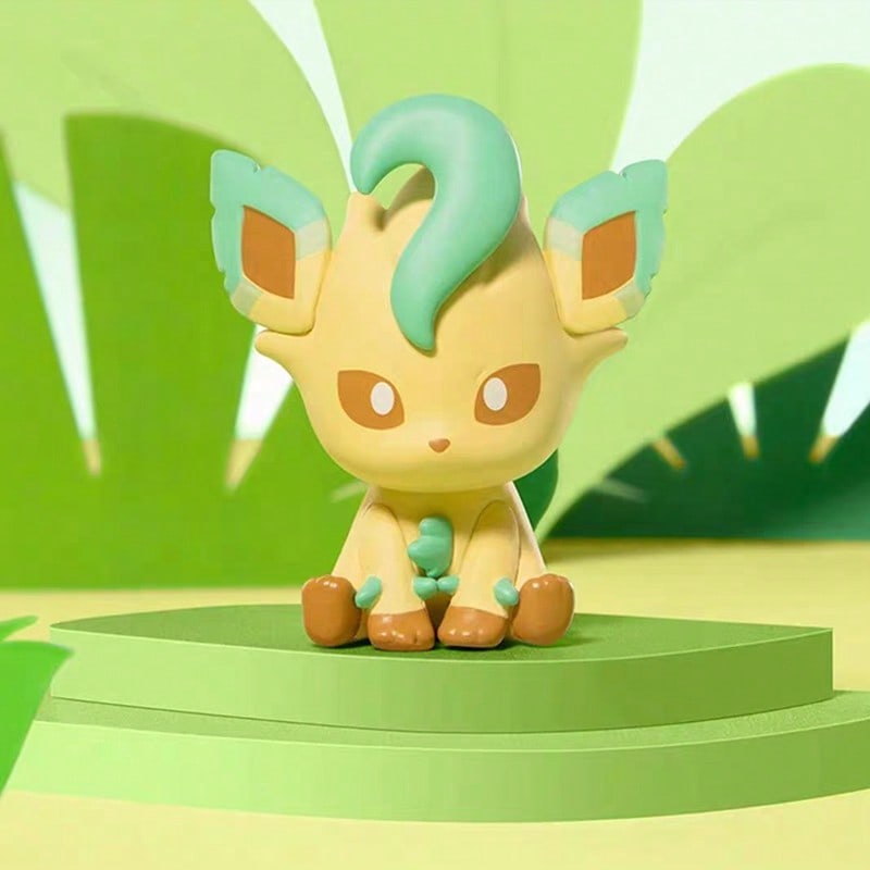 Eevee Sleeping Figure Blind Box, Evolution Series Chibi Collectible with Soft Resin Texture, 1 Random Figurine for Desk and Bedside Decor