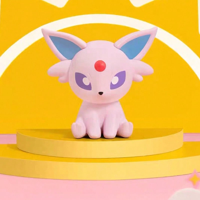 Eevee Sleeping Figure Blind Box, Evolution Series Chibi Collectible with Soft Resin Texture, 1 Random Figurine for Desk and Bedside Decor
