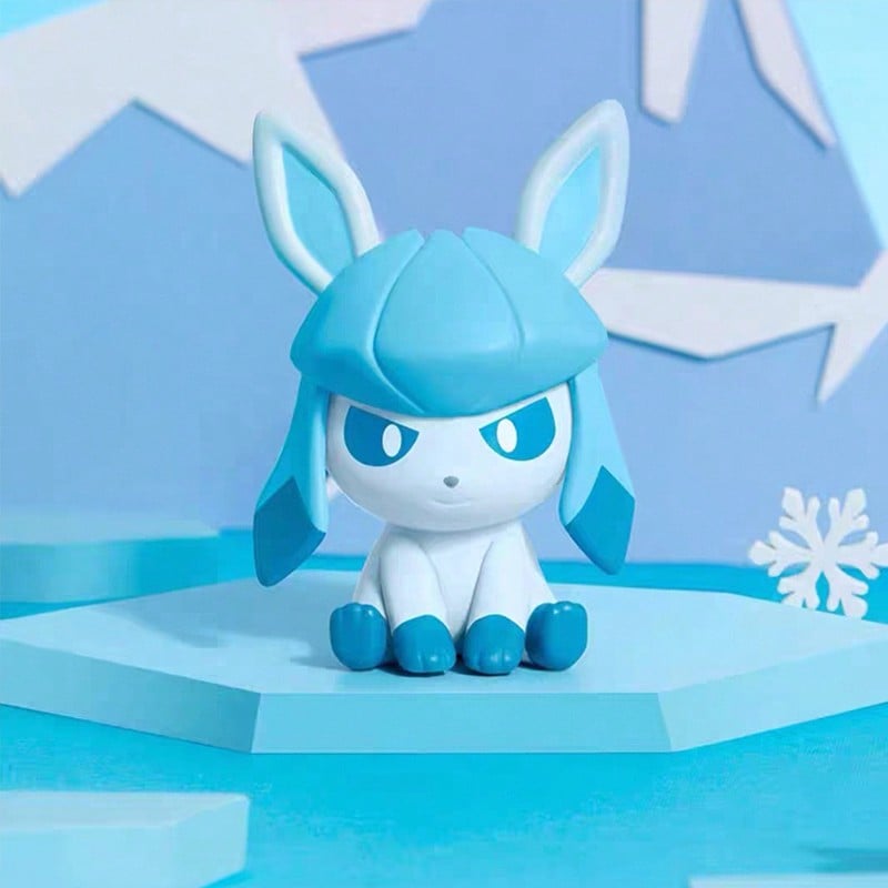 Eevee Sleeping Figure Blind Box, Evolution Series Chibi Collectible with Soft Resin Texture, 1 Random Figurine for Desk and Bedside Decor
