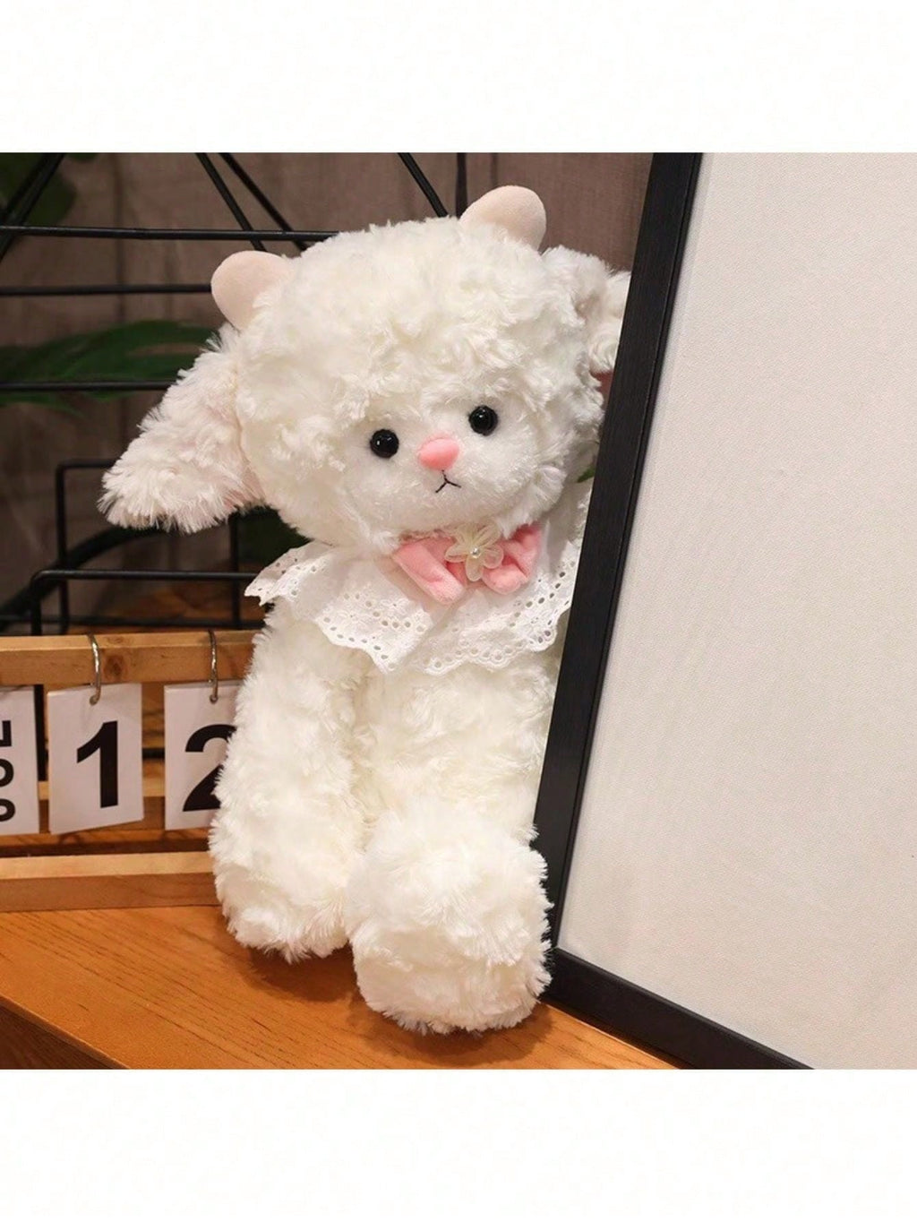 Lamb Plush Doll with Birthday Hat, 25cm Soft Sheep Stuffed Animal for Friends, Girlfriend Gifts, Christmas Surprises and Room Decor