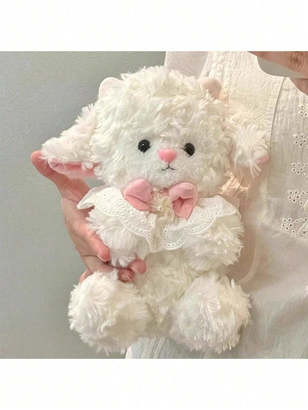 Lamb Plush Doll with Birthday Hat, 25cm Soft Sheep Stuffed Animal for Friends, Girlfriend Gifts, Christmas Surprises and Room Decor