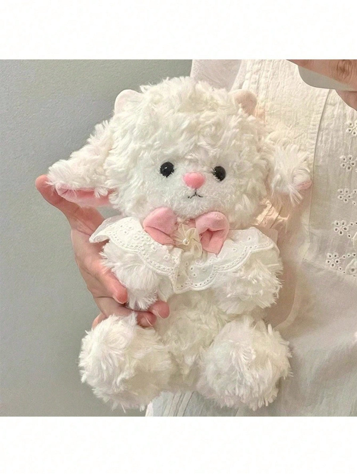 Lamb Plush Doll with Birthday Hat, 25cm Soft Sheep Stuffed Animal for Friends, Girlfriend Gifts, Christmas Surprises and Room Decor
