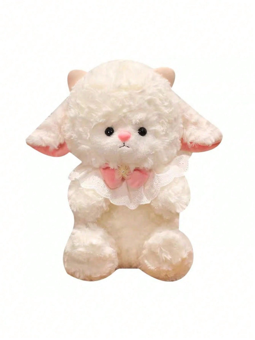 Lamb Plush Doll with Birthday Hat, 25cm Soft Sheep Stuffed Animal for Friends, Girlfriend Gifts, Christmas Surprises and Room Decor