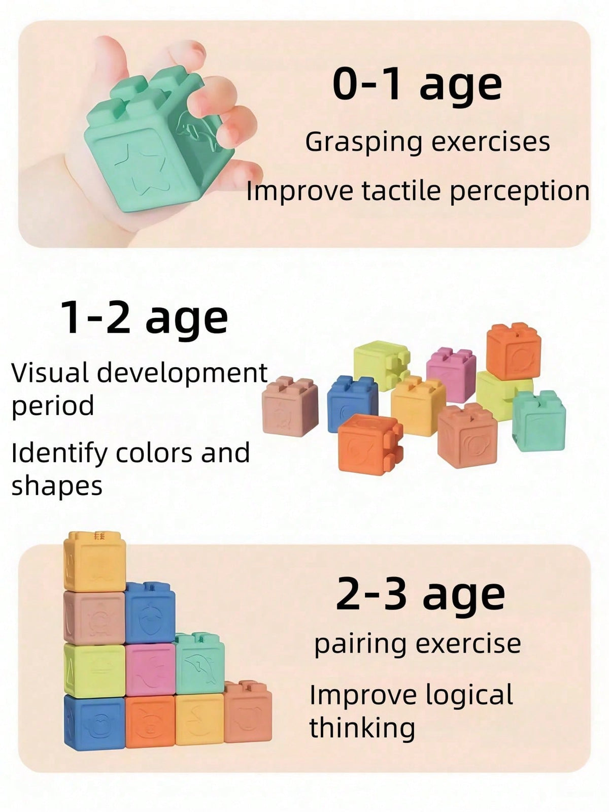 Soft Number Building Blocks for Toddlers, Multicolor Silicone Sensory Stacking Toys, Montessori-Inspired Learning Gift, 8/16/24 Pieces