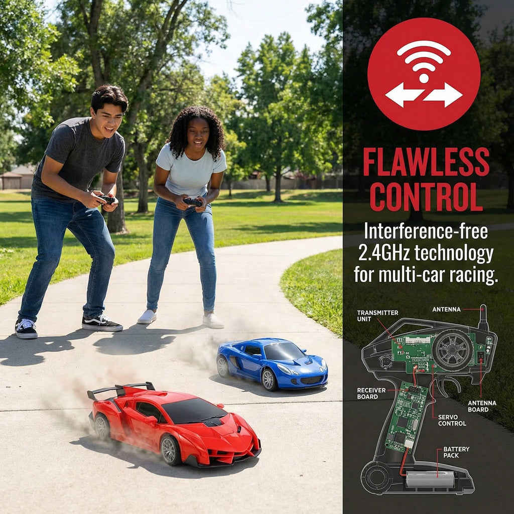 Red Transforming RC Robot Car for Kids Ages 3+, 1:18 Scale Remote Control Vehicle with One-Button Transformation and 360-Degree Drift for Birthday Gifts