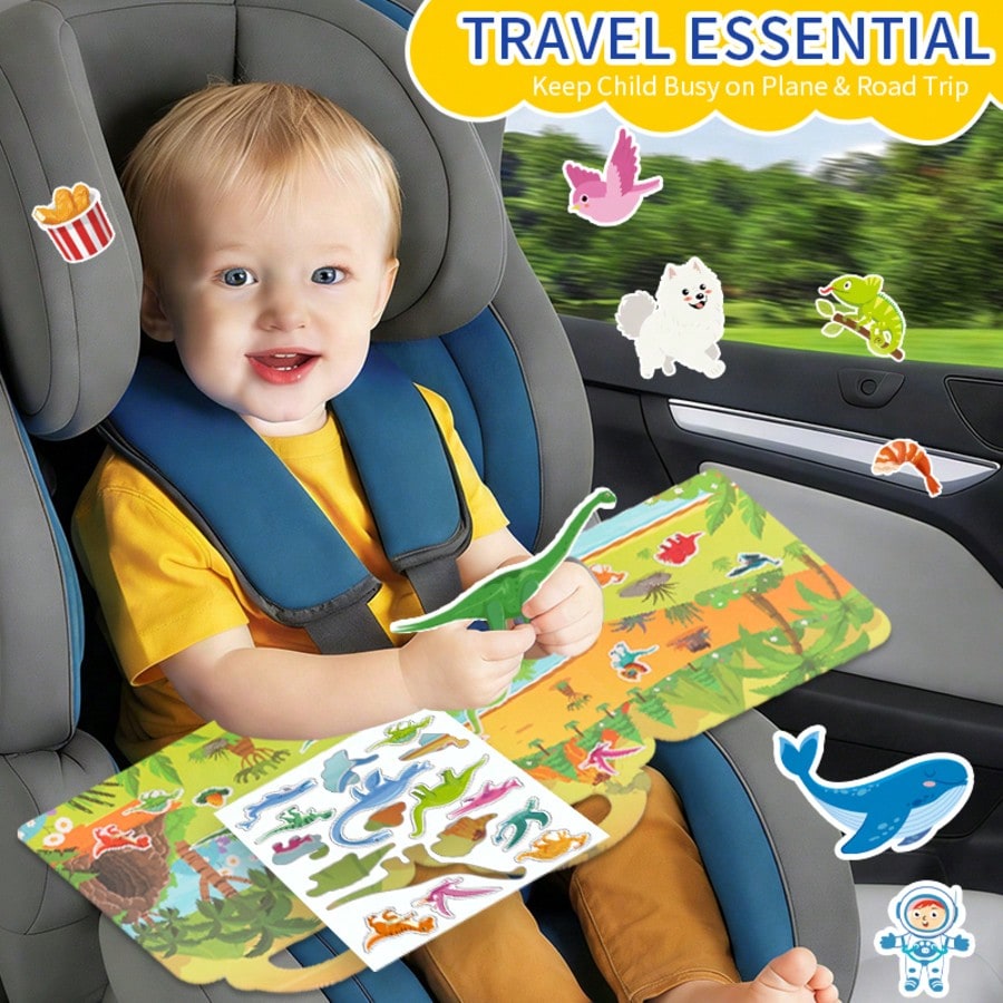 Reusable Sticker Books for Kids, Washable Jelly Stickers with 3-Pack Style Options for Creative Storytelling, Birthday Parties and Family Art Activities