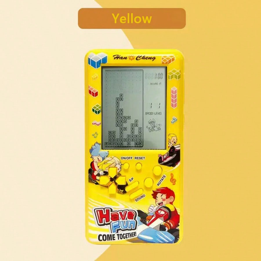 Large Screen Retro Handheld Game Console, Portable Classic Puzzle Gaming Toy with 2 AA Battery Power, 80s and 90s Nostalgic Gift
