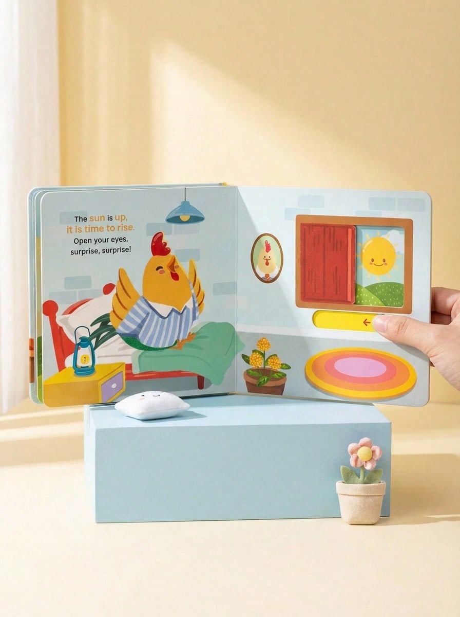 Lift-the-Flap Animal Story Book for Kids Ages 3-6, Daily Routine Picture Book for Preschool Reading, Bedtime and Quiet Travel Activities