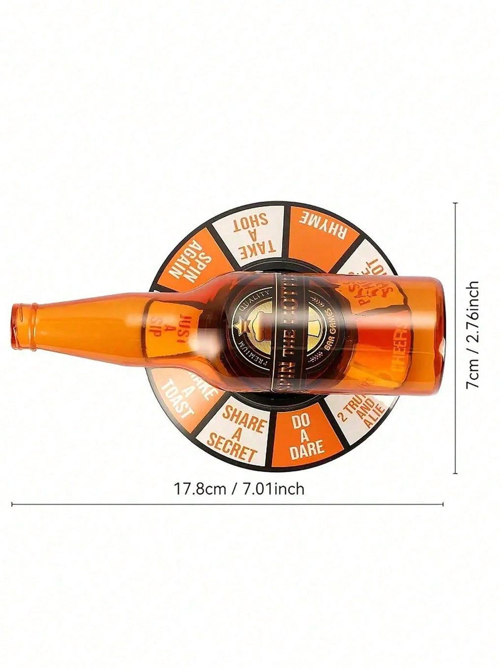 Drinking Game Spinner for Adults, 1pc Plastic Party Game with Bottle or Arrow Style Options for Birthday Parties, Bachelor Nights and Social Gatherings