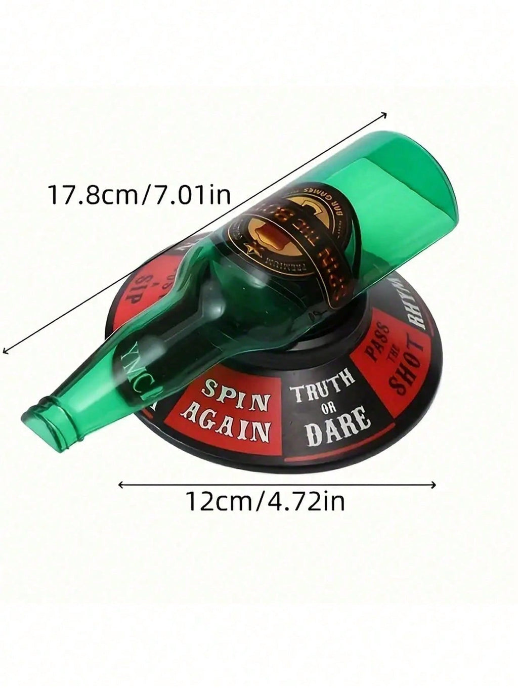 Drinking Game Spinner for Adults, 1pc Plastic Party Game with Bottle or Arrow Style Options for Birthday Parties, Bachelor Nights and Social Gatherings