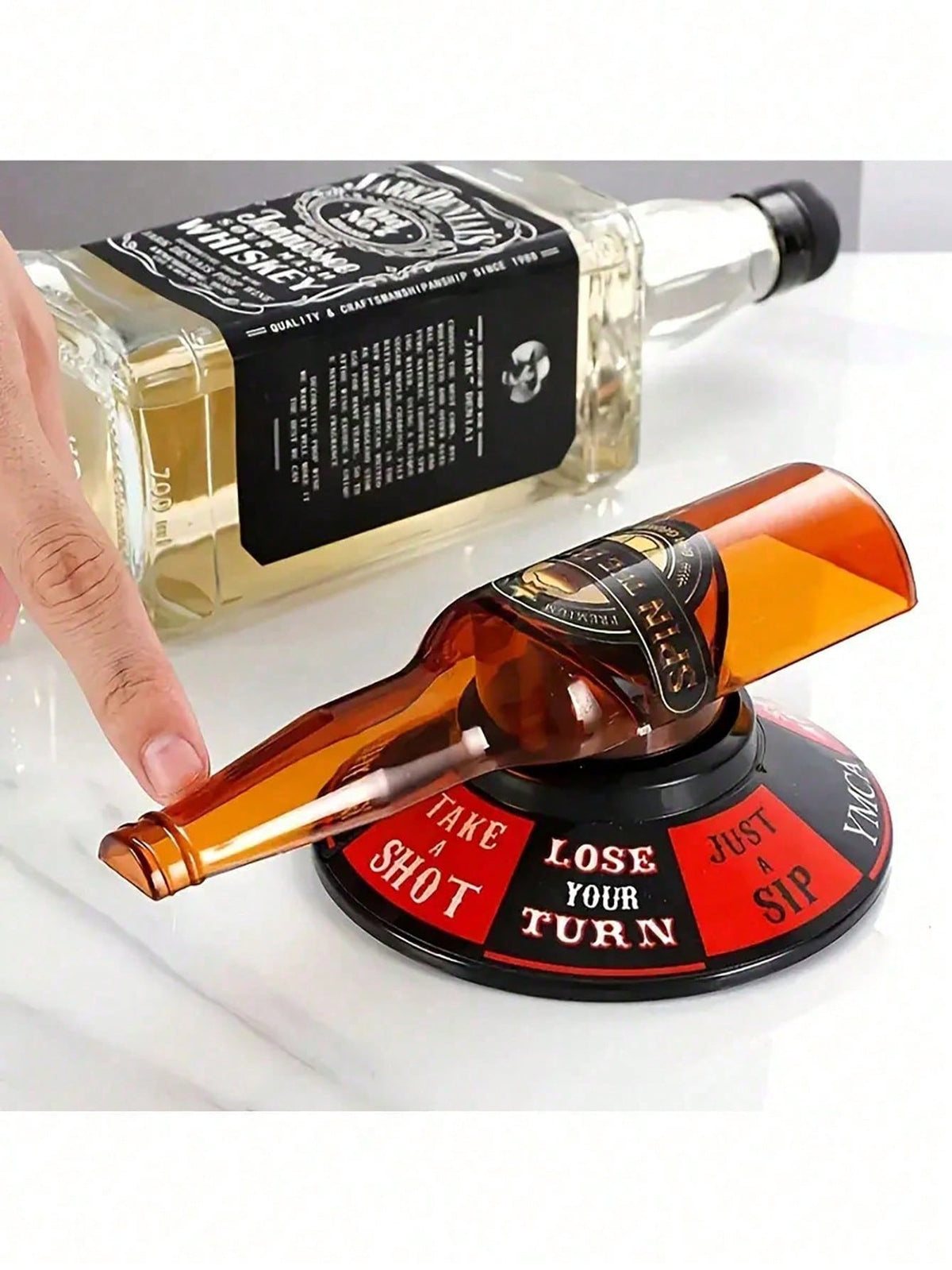 Drinking Game Spinner for Adults, 1pc Plastic Party Game with Bottle or Arrow Style Options for Birthday Parties, Bachelor Nights and Social Gatherings