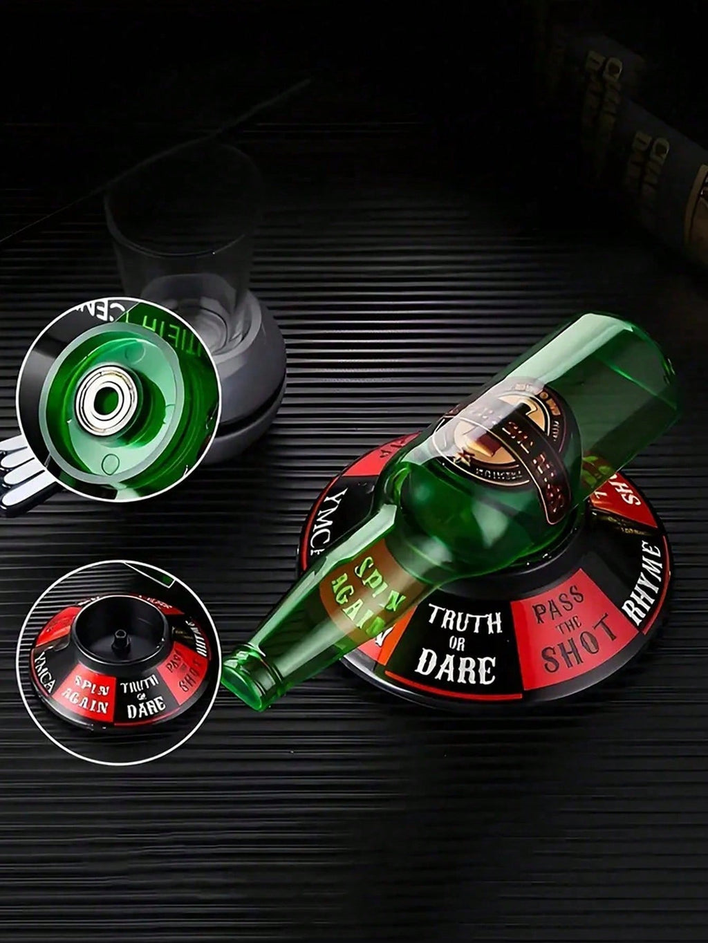 Drinking Game Spinner for Adults, 1pc Plastic Party Game with Bottle or Arrow Style Options for Birthday Parties, Bachelor Nights and Social Gatherings
