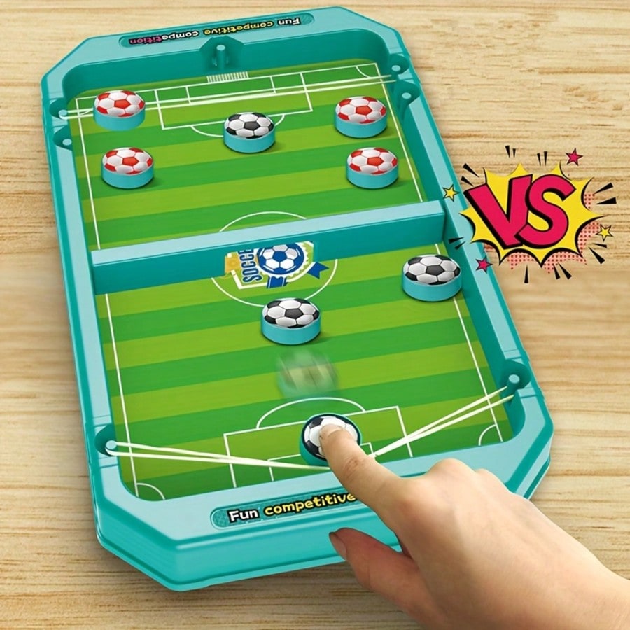 6-in-1 Tabletop Sports Game Set with Finger Football, Mini Bowling and Basketball Shooting for Interactive Family Game Nights and Party Fun