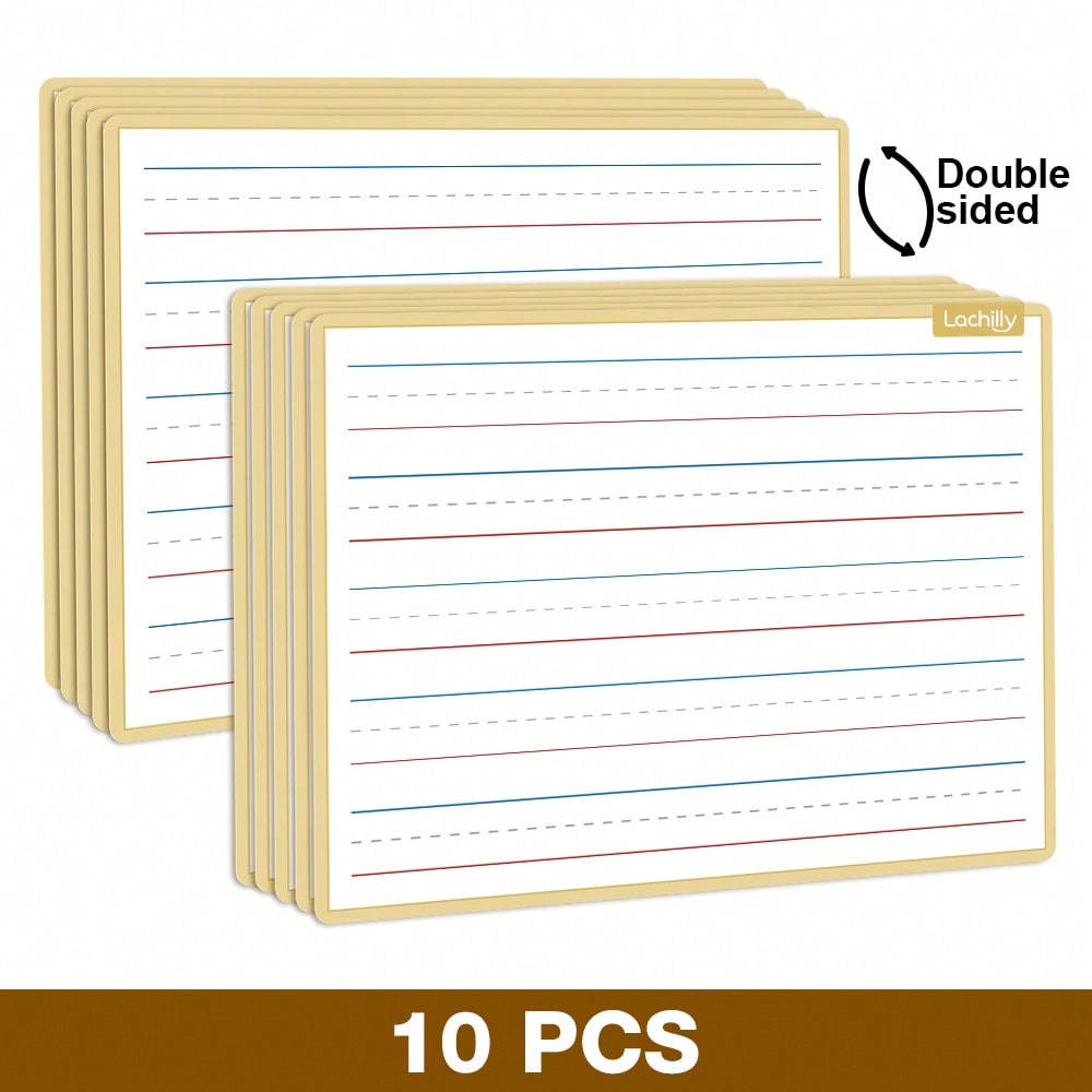 Handwriting Practice Boards for Kids, Double-Sided Dry Erase Lined Writing Cards for ABC Letters, Numbers and Sentences at Home or School