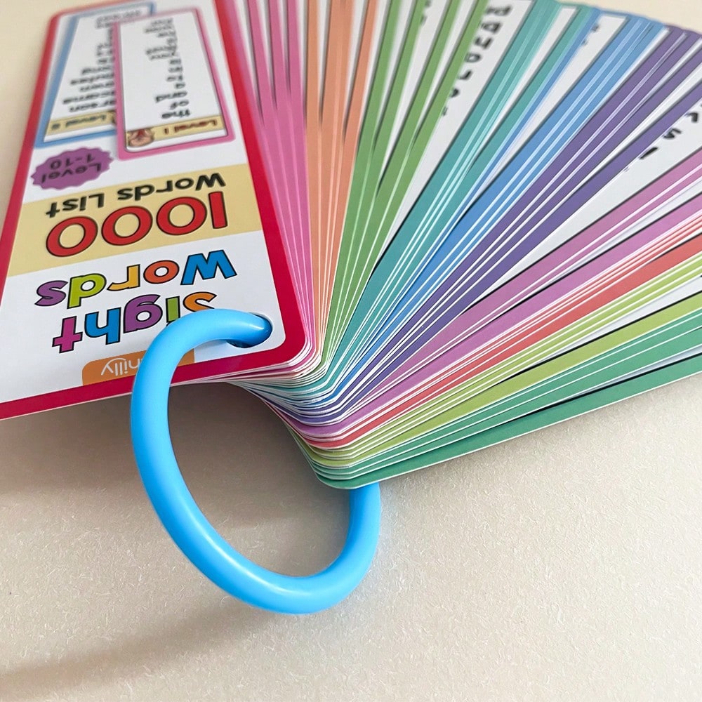 1000 English Sight Words Flashcards, Lachilly 41-Card Learning Set for Guided Reading Games, Vocabulary Practice and Homeschool Literacy Activities