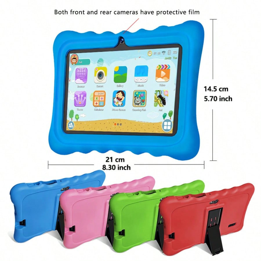 Kids WiFi Tablet with Parental Controls, 7-Inch Android 13 HD IPS Screen, 4GB RAM 64GB Storage, Dual Cameras and 4000mAh Battery for Learning and Games