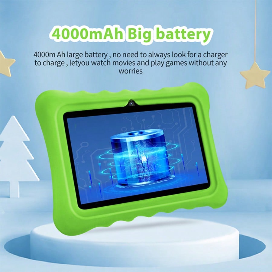 Kids WiFi Tablet with Parental Controls, 7-Inch Android 13 HD IPS Screen, 4GB RAM 64GB Storage, Dual Cameras and 4000mAh Battery for Learning and Games