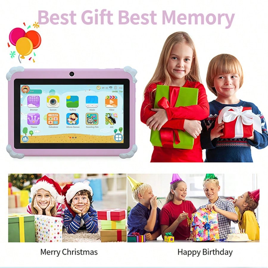 Android 13 Kids Learning Tablet, 7-Inch HD IPS Display, 4GB RAM 64GB Storage, WiFi, Parental Controls, Dual Cameras and 4000mAh Battery