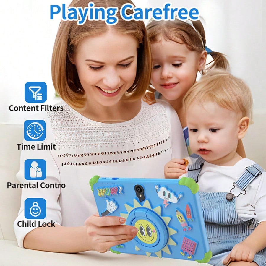 Android 13 Kids Learning Tablet, 7-Inch HD IPS Display, 4GB RAM 64GB Storage, WiFi, Parental Controls, Dual Cameras and 4000mAh Battery