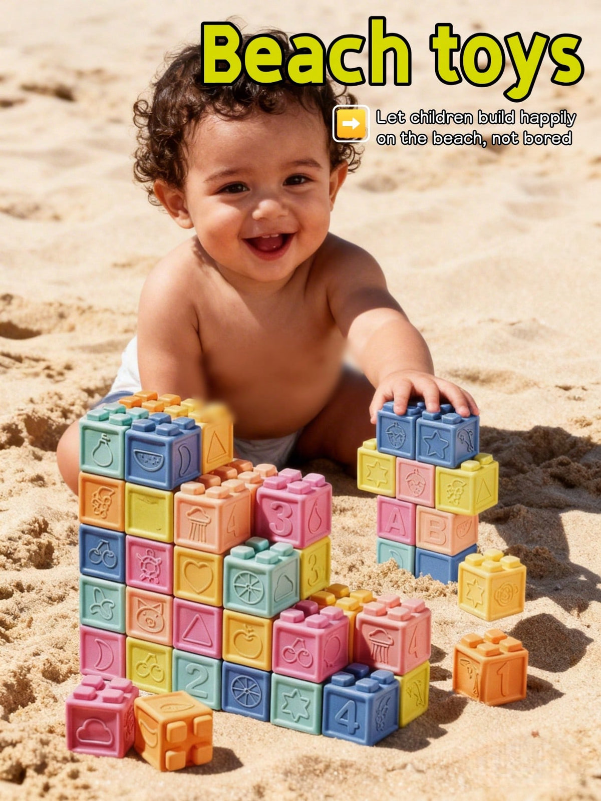 Soft Number Building Blocks for Toddlers, Multicolor Silicone Sensory Stacking Toys, Montessori-Inspired Learning Gift, 8/16/24 Pieces